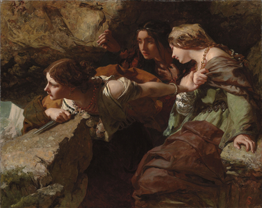 Courage, Anxiety and Despair: Watching the Battle,  (oil on canvas)