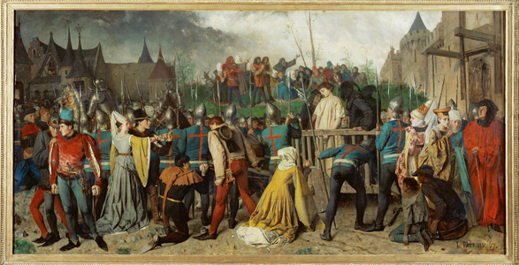 Jeannne d'Arc conduite au suplice - Joan of Arc led to the stake … (painting on canvas)