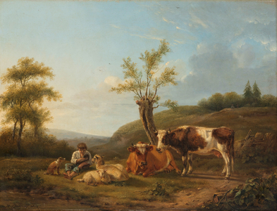 Landscape with Cattle near Darthuizen, 1814 (oil on panel)
