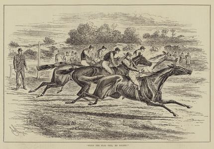 When the Flag fell, he bolted! (engraving)