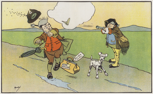 He shot Johnnie Sprig through the middle of his wig (colour litho)