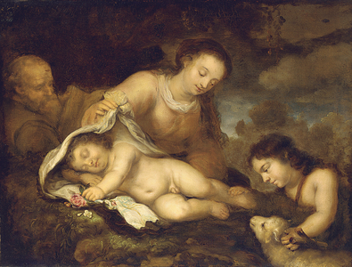 The Holy Family with Infant Saint John the Baptist (oil on canvas)