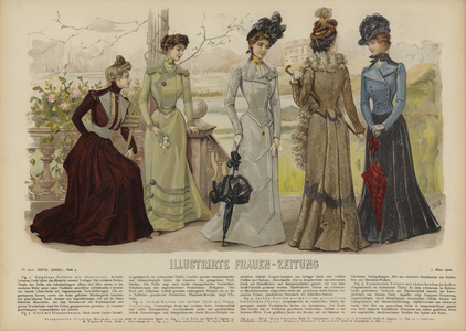 Illustration for Illustrirte Frauen-Zeitung (colour litho)