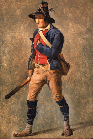 One of a pair of Italian studies, 1820 (oil on paper laid on canvas)