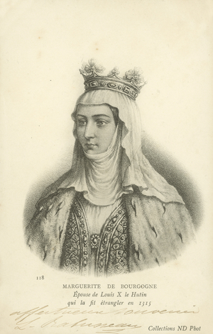 Margaret of Burgundy, Queen of France (litho)