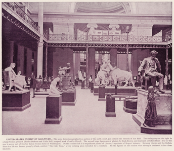 Chicago World's Fair, 1893: United States Exhibit of Sculpture (b/w photo)