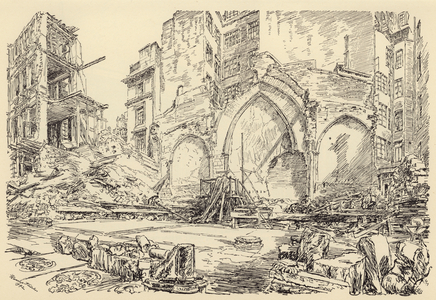 The Dutch Church, Austin Friars (litho)