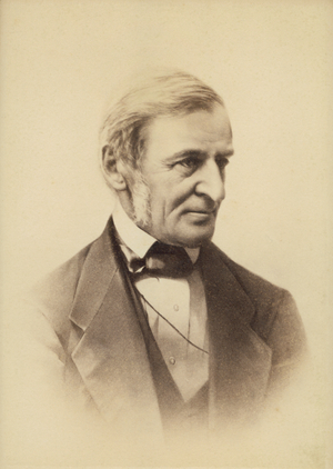 Ralph Waldo Emerson (1803-82), American Essayist, Lecturer and Poet and Leader of the Transcendentalist Movement, Portrait  (b/w photo)