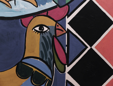 Portuguese Cockerel, 2017 (gouache)