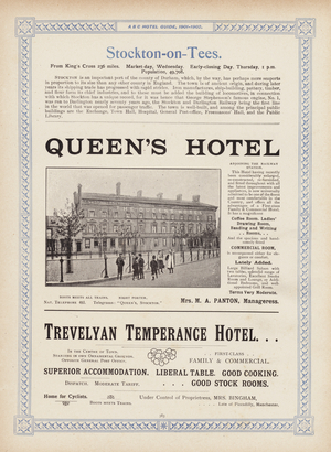 Page from the ABC Hotel Guide for Travellers and Tourists, 1901-2 (litho)