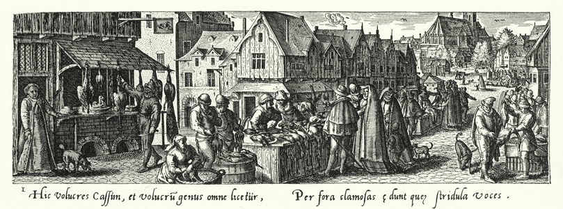 Fowl market (engraving)
