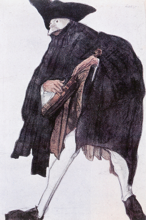 Costume sketch for a musician from the ballet " Donne di buon umore ", music by Scarlatti;performed …