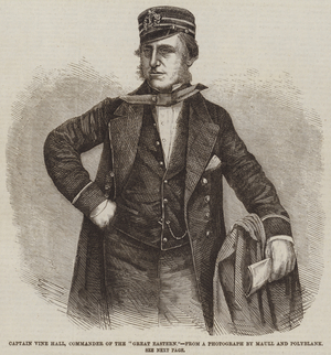 Captain Vine Hall, Commander of the "Great Eastern" (engraving)