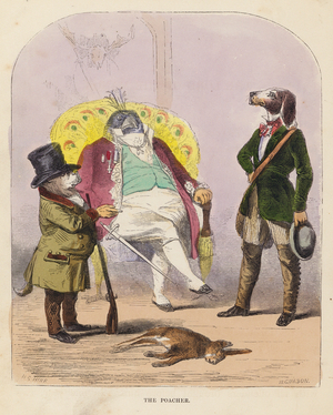The Poacher (colour litho)