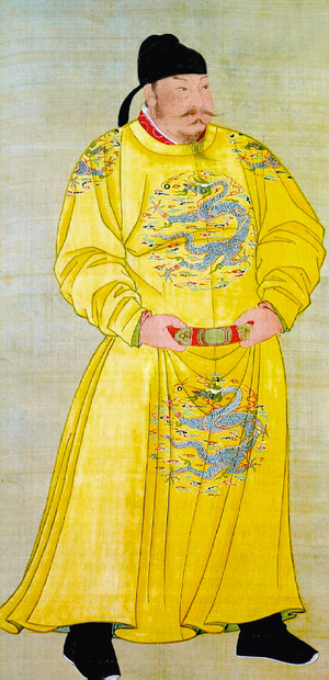 China: Emperor Yongle, 3rd ruler of the Ming Dynasty (r. 1402-1424).