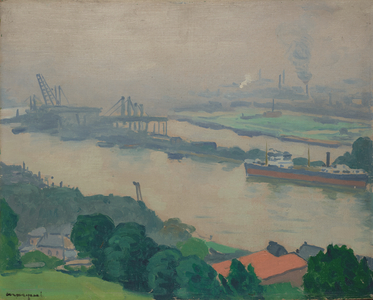La Seine à Croisset (près de Rouen), 1927 (oil on canvasboard)