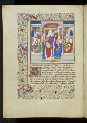 Quatre vertus cardinales, 1450 (miniature)