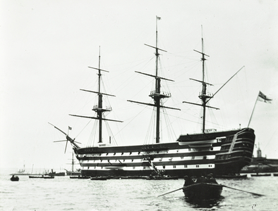 HMS Victory, London, 1910s (b/w photo)