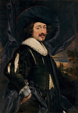 Portrait of a Man in a Wide-Brimmed Hat, early 1630s (oil on panel)