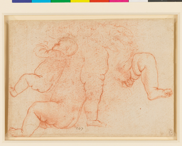 Studies of an infant, c.1490-92 (red chalk on paper)