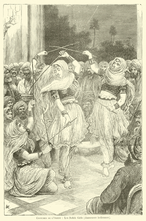 Costumes de l'Orient, Les Notch Girls, danseuses indiennes (engraving)