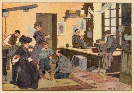 Le Tailleur, The Tailor (colour litho)