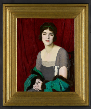 The Green Cloak, Portrait of the actress Miss Barbara Horder, 1918 (oil on canvas)