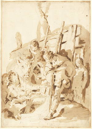 The Adoration of the Shepherds, 1735-1740 (pen and ink)