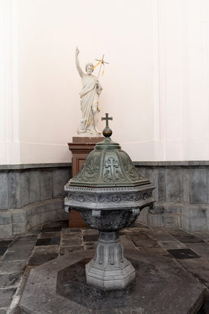 Interior, baptismal font