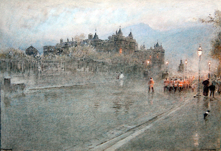 Holyrood, Edinburgh (pen & ink with w/c on paper)