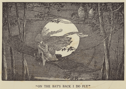 "On the bat's back I do fly" (litho)
