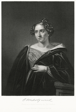 Catharine Sedgewick (1789-1867), American Novelist, Steel Engraving, Portrait Gallery of Eminent Men and Women of Europe and America by Evert A. Duyckinck, Published by Henry J. Johnson, Johnson, Wilson & Company, New York, 1873 (print)