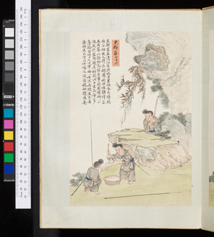 Man liao tu shuo, description of habits of Maut-ze, China, 19th century (drawing)