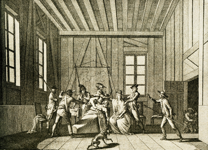 Assassination of Jean-Paul Marat in 1793 (engraving)