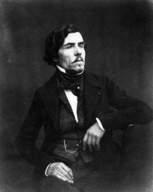 Portrait of Eugène Delacroix (b/w photo)