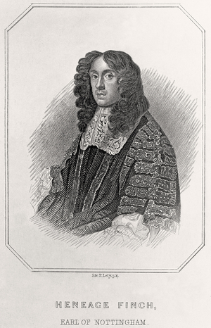 Portrait of Heneage Finch, Earl of Nottingham, 1835 (litho)