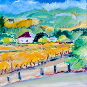 Vineyard in Autumn, Napa, 2020, (oil on canvas)