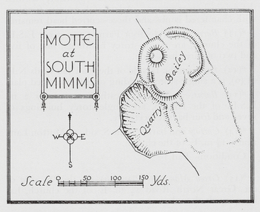 Motte at South Mimms (litho)