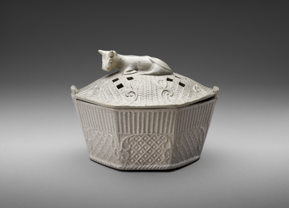 Butter tub, c.1755-70 (salt-glazed stoneware)