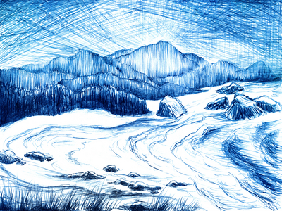 SEASHORE STUDIES 8 , 2022 (Mixed Media Illustration)