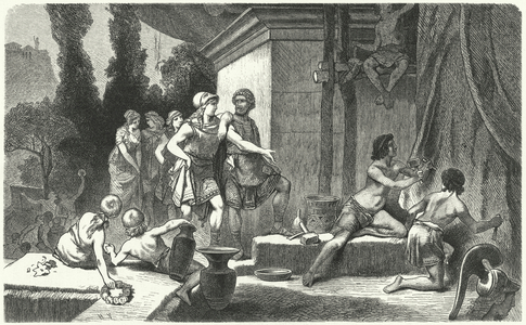 The flowering of Greek art under Pericles (engraving)