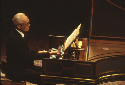 Gustav Leonhardt - portrait of the Dutch harpsichordist and conductor, 2001. Born 30 May 1928.