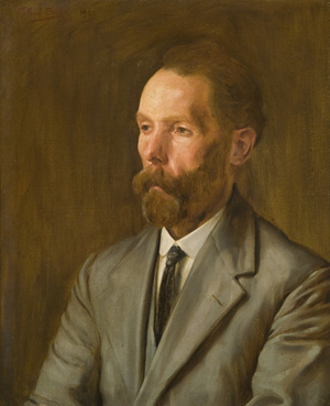 Portrait of S. Blackmore, long-serving employee of the Wills company, 1921 (oil on canvas)