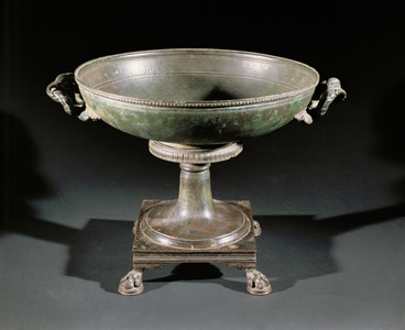 Bronze basin with stem and two handles from Herculaneum …