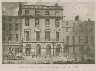 Freemason's Tavern, Great Duncan Street, Lincolns Inn Fields, London (engraving)