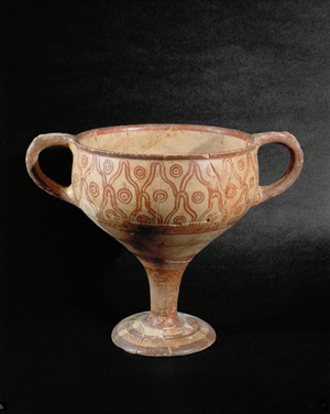 Mycenaean chalice, imported, probably from Rhodes (ceramic)
