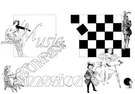 Music and music and music, 1980 (black ink on cotton paper)
