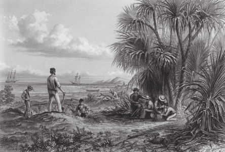 Australia: An Explorer's Camp (engraving)