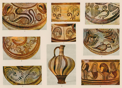 Ornament: Greece, Antiquity, Late Mycenaean (colour litho)