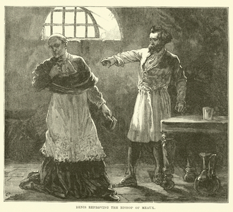 Denis reproving the Bishop of Meaux (engraving)